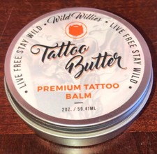 2 Wild Willies Tattoo Butter Premium Tattoo Balm 2 Oz.  Live Free Stay Wild  BN
