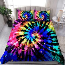 Image of 3D Tie Dye Quilt Cover Duvet Cover King Size Bedding Decor Set/Customizable
