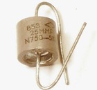 25pf 5kv N750 ceramic axial lead (CRL) small doorknob.            loc cc12