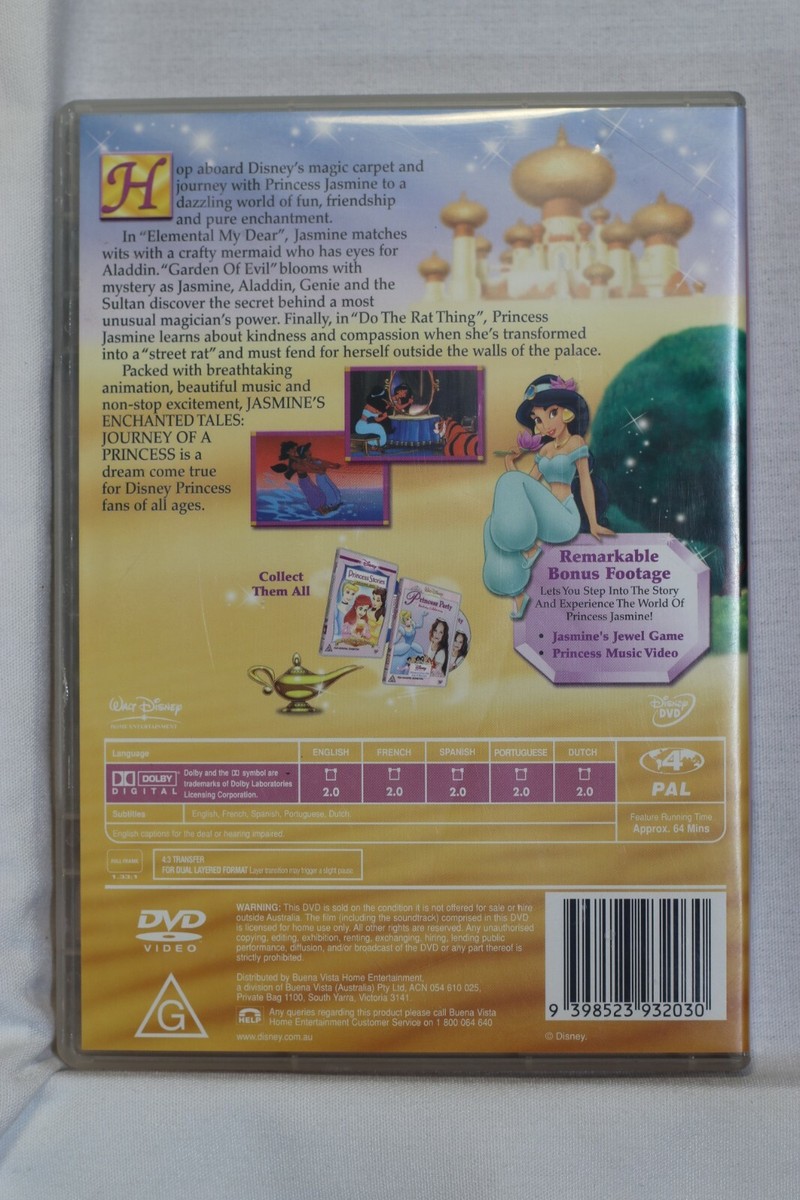 Jasmine's Enchanted Tales - Journey Of A Princess (DVD, 200 R 4