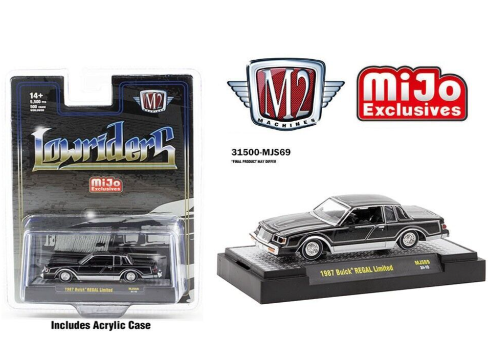 M2 Machines 1:64 1987 Buick Regal Limited Lowriders Diecast Car