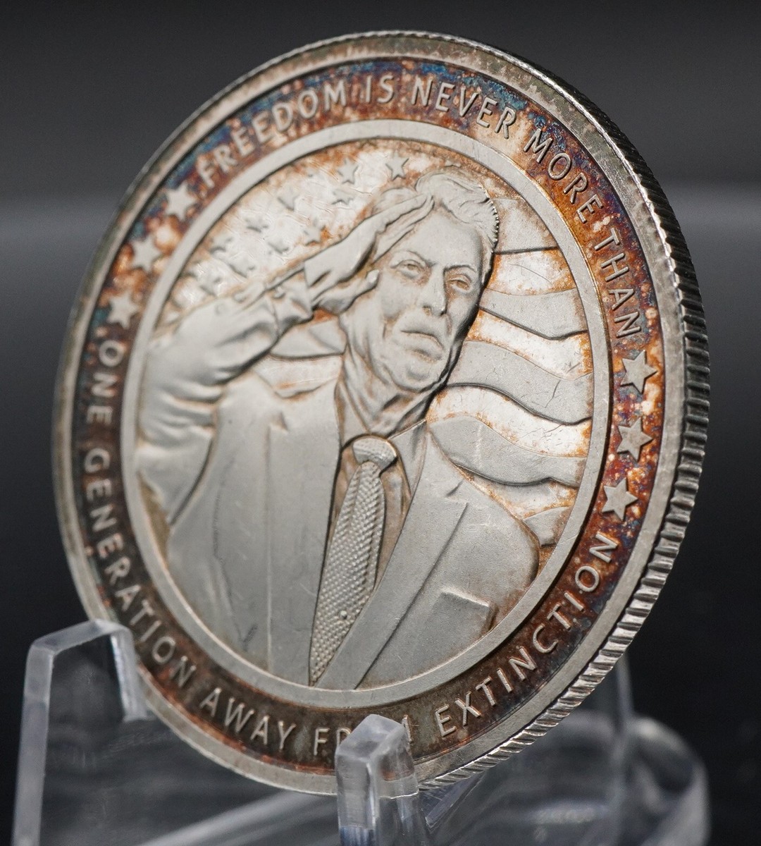 1980s President Ronald Reagan GoldCo 1/2oz 999 FINE Silver round