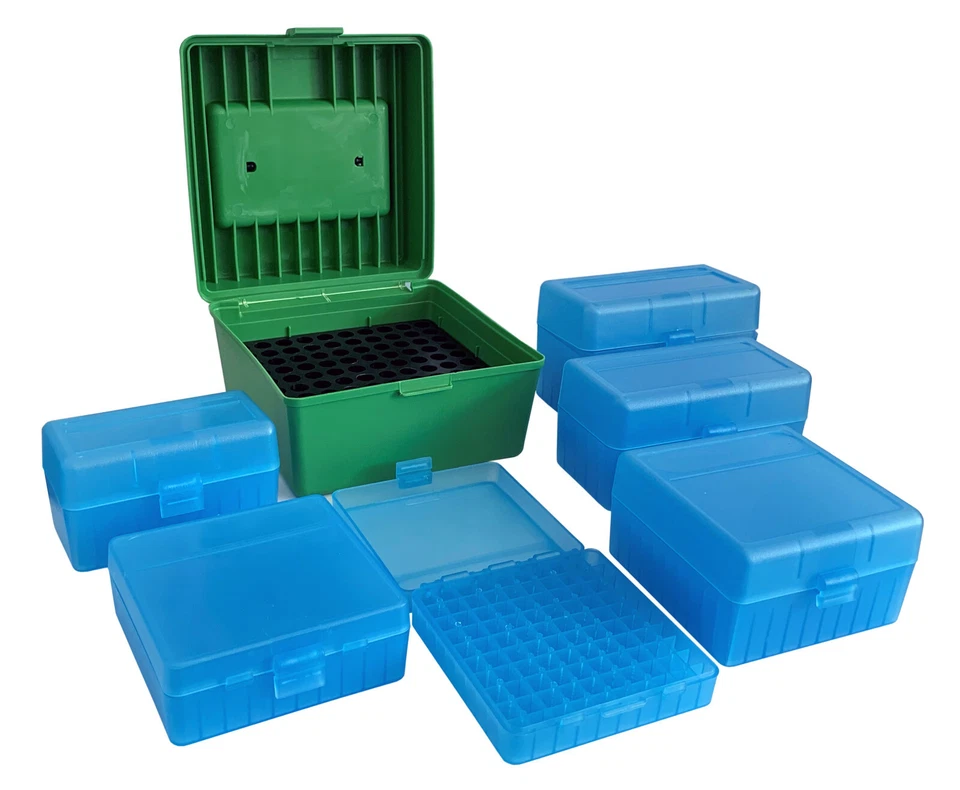 Qteck-Munitionsbox-Patronenbox-Munition-Ammo Box-Sportschützen-Jagd-Ver. Kaliber