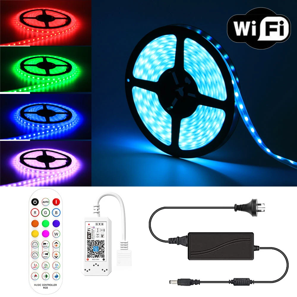 LED Strip Light, 50FT/15M Smart RGB Tape Rope Light 5050 SMD