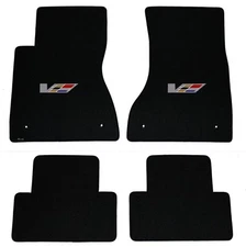 NEW! BLACK FLOOR Mats 2003-2007 Cadillac CTS V Series Flag logo set of 4