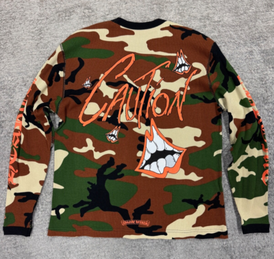 Chrome Hearts Matty Boy Caution Thermal Camouflage Long Sleeve T