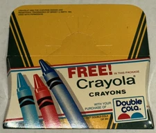 CRAYOLA DOUBLE COLA Soda Vintage Crayons Bottle Giveaway Advertising Promo Toy