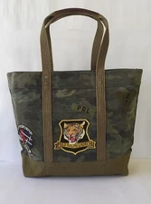 Polo Ralph Lauren Canvas Camo Tote WORLDWIDE SHIPPING FTP  8026