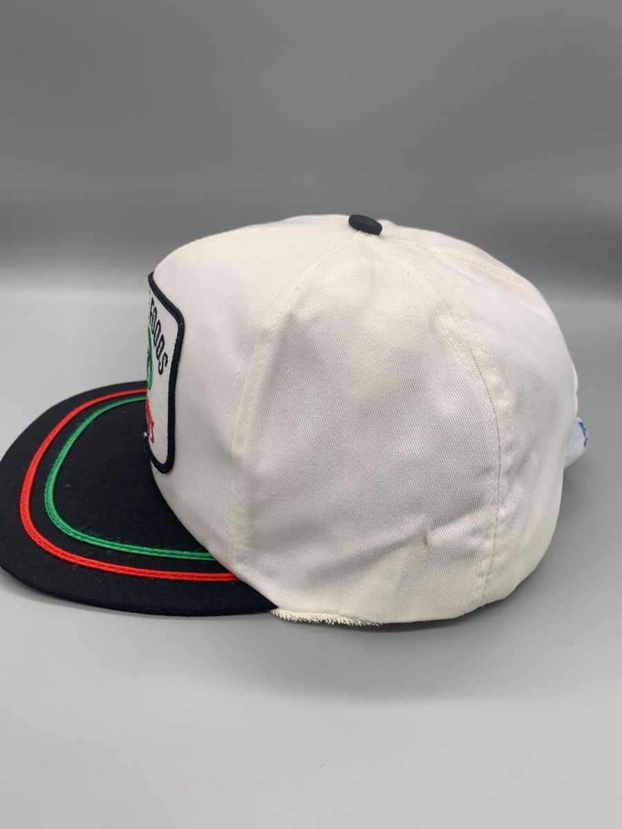 VINTAGE Trucker Hat Cap Snap Back White Knouse Foods Lucky Leaf Musselmans Mens View 3