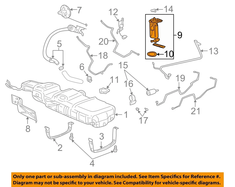 Used Fuel Pump fits: 2004 Buick Rendezvous Pump Assembly Grade A Foto 3 de 4
