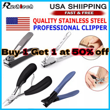 Extra Large Toe Nail Clippers For Thick Hard Nail Cutter Heavy Duty Stainless US
