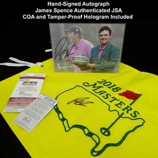 PGA Masters Champion Patrick Reed Autographed 2018 Masters Pin Flag w/JSA COA