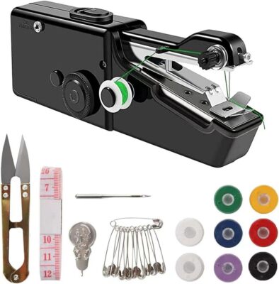 DIY Electric Mini Sewing Machine Stitch Portable Hand Cordless Travel Household