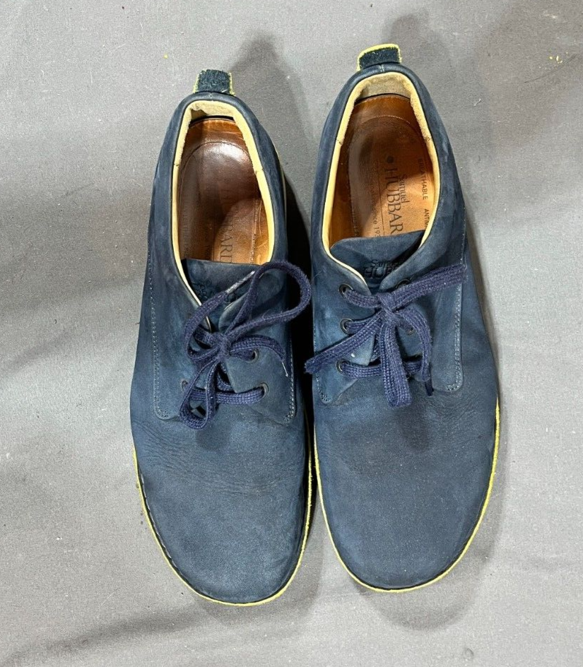 Samuel Hubbard Free Blue Nubuck Walking Shoes US Men display picture 1