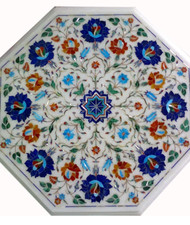 18" Marble Coffee Center Table Handmade Inlay Art Pietradura Home Decor