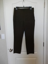 Nine West Olive Green Side-Zip Skinny Leg High Rise Dress Pants Size 8