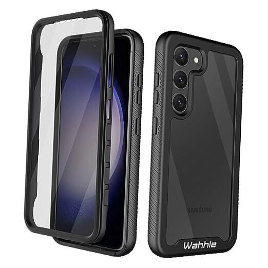 Compatible with Samsung Galaxy S23 Case, Built in Screen Samsung S23 Black