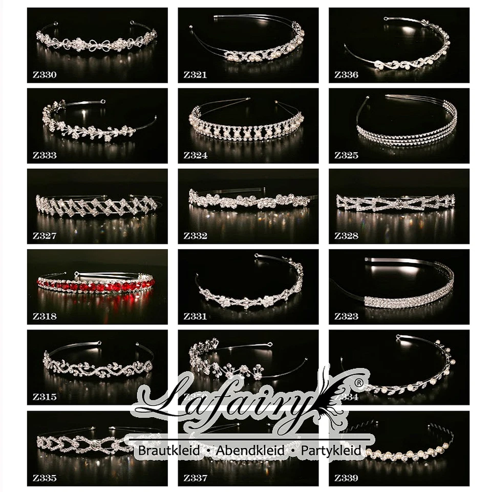 LAFAIRY viele Luxus Diadem Strass Tiara Brautschmuck Haarschmuck für Hochzeit zur Auswah