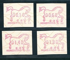 Hong Kong lot timbres automatiques 1990 année du cheval MNH