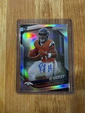 2025 Panini Prizm Silver #303 RJ Harvey RC Rookie AUTO Broncos