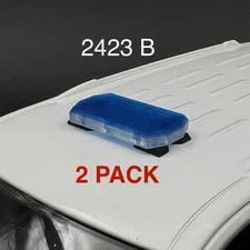 2 Pack 1/24 25 Mini Code 3 2700 Lightbar Blue Top Cover Police Sheriff Fire