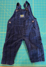 OshKosh 6 months corduroy Overalls Blue plaid