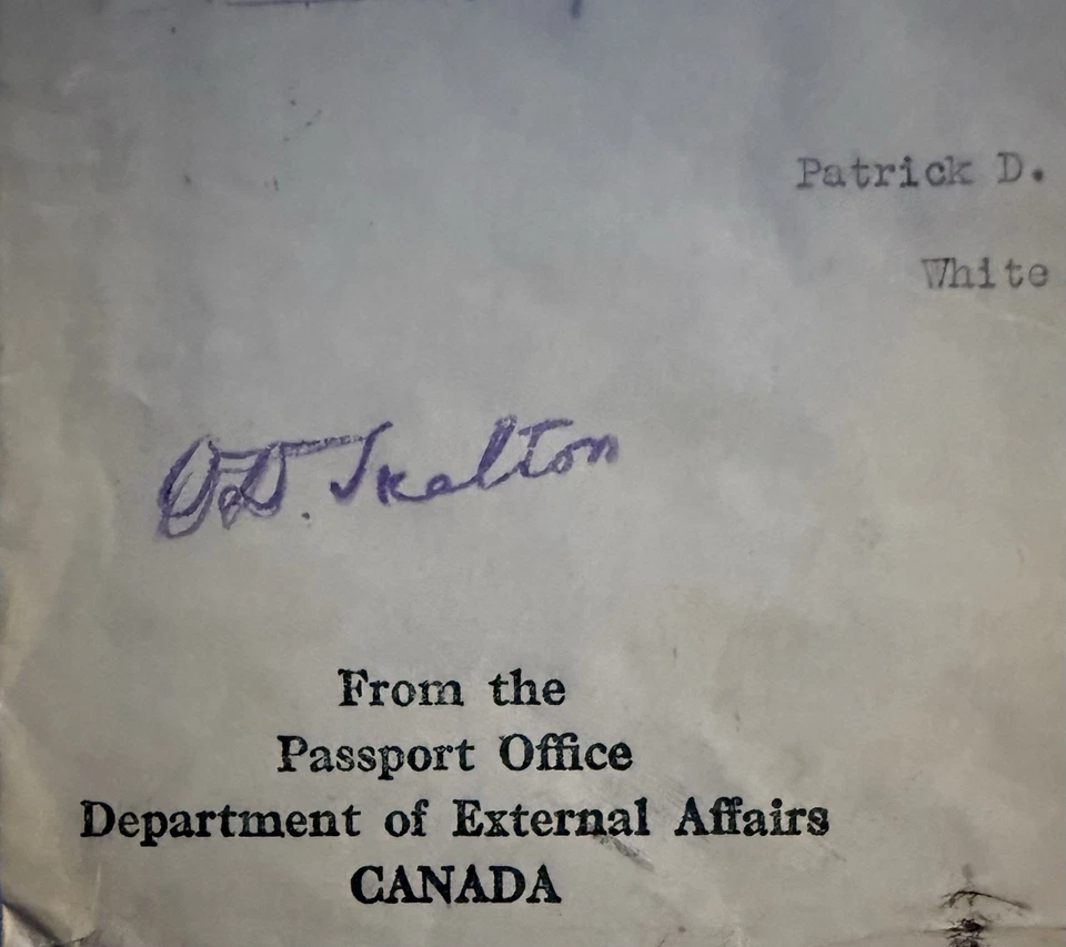 1932 Canadá OHMS cubierta registrada Ottawa-BC sello de cera departamento de asuntos exteriores Foto 3 de 4