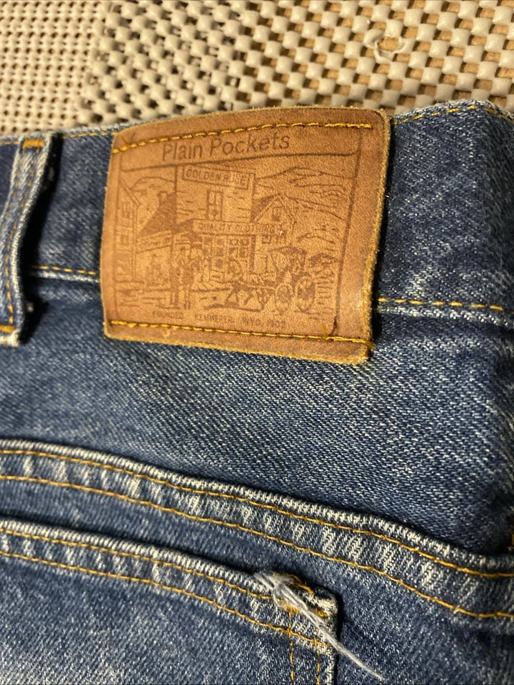 Vintage Men’s JC Penney Plain Pockets Blue Jeans Pants Made In USA - Image 3 of 4