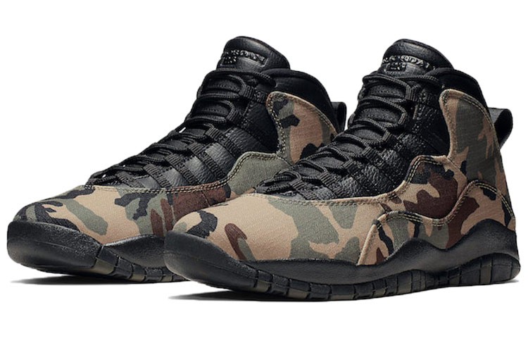 Size 7.5 - Air Jordan 10 Retro Woodland Camo for sale online  display picture 1
