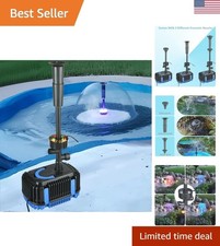Submersible Pond Fountain with 3 Water Patterns  High-Efficiency Filter System