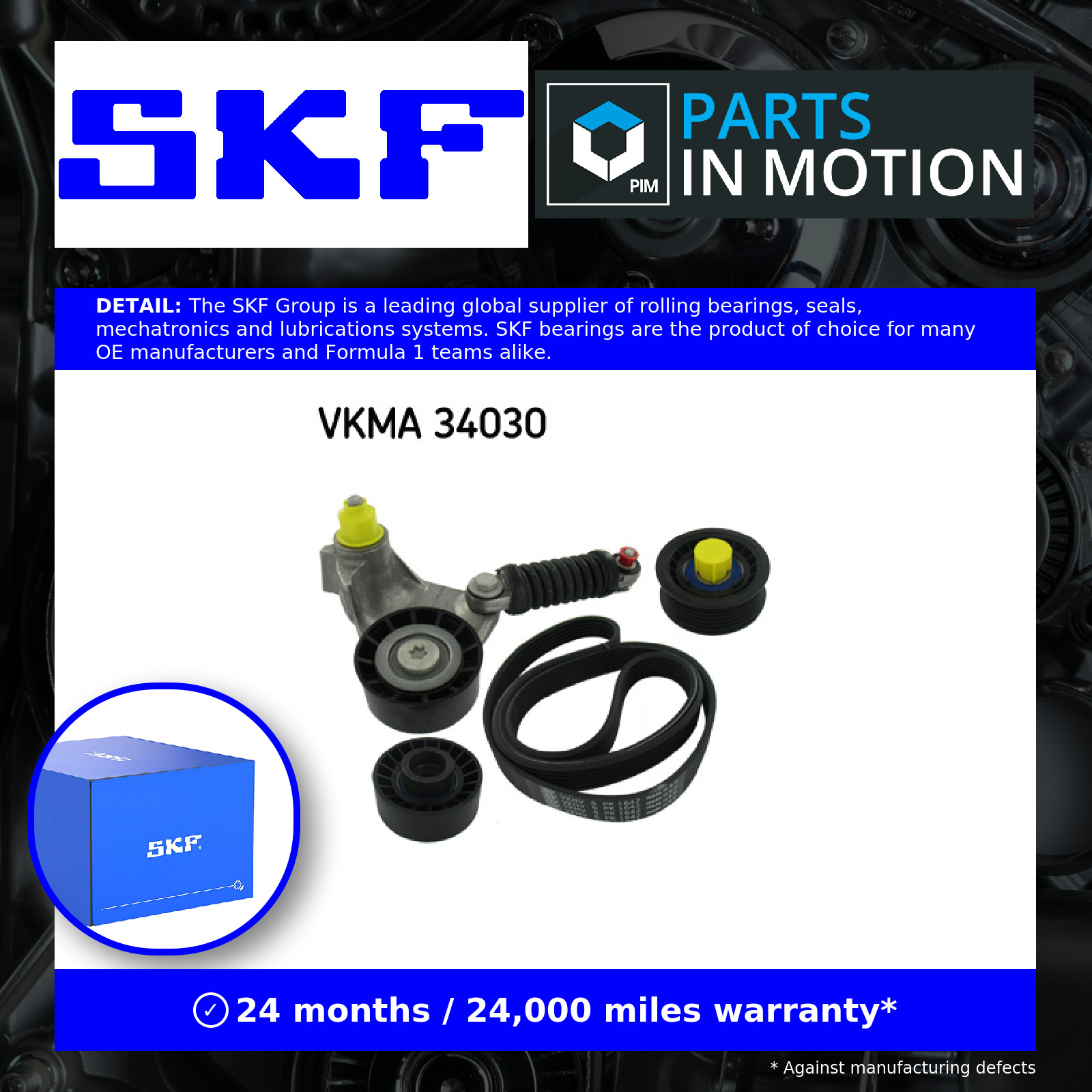 Fits SKF VKMA 34030 ACCESSORY BELT KIT - Image 3