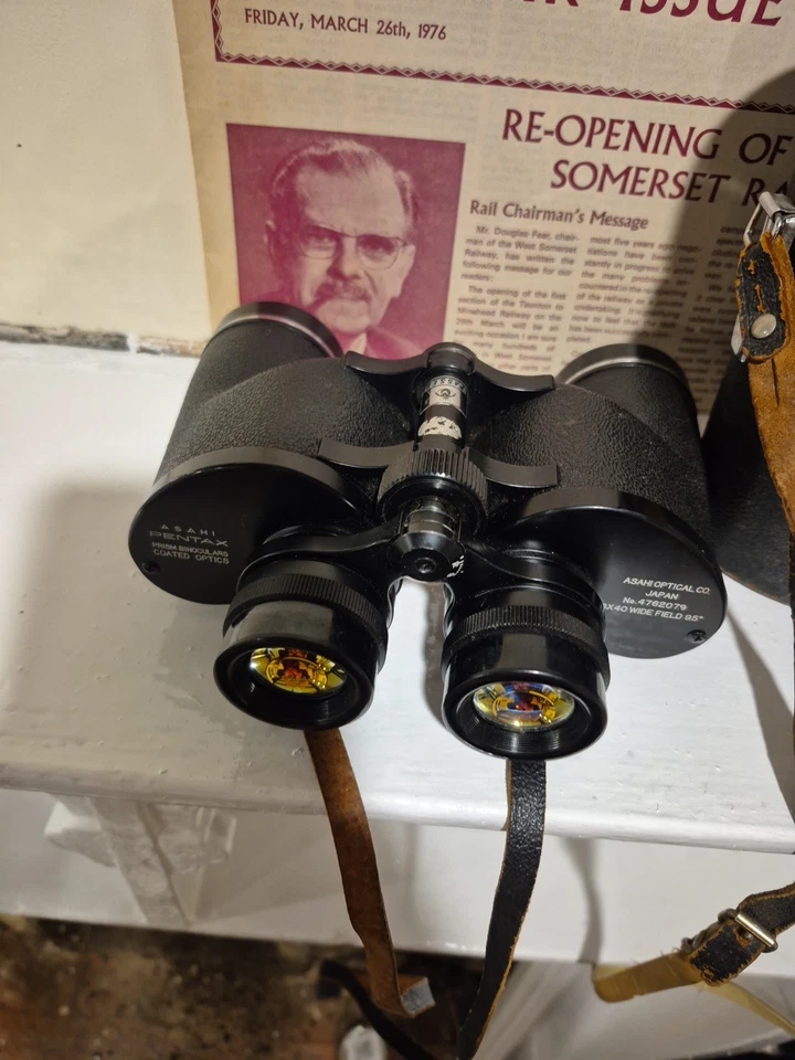 Asahi Pentax 8x40 Binoculars 9.5° Wide Angle Coated Vintage Clean - Image 3 of 4