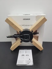 Krinner Copenhagen Christmas Tree Stand 95020 Oak  NWI , Damaged Open Box