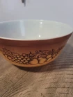 Vintage Pyrex #403 Old Orchard Pattern Brown Nesting Mixing Bowl 2 1/2 Qt.