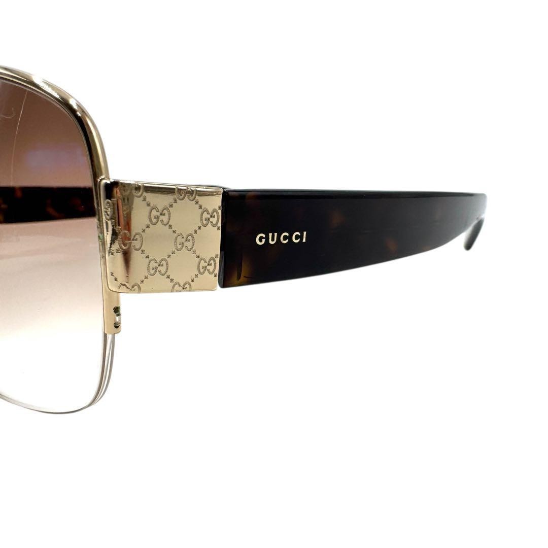 GUCCI Sunglasses GG pattern Gold frame Brown gradient lenses GG2719 S thumbnail 7