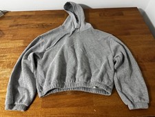 Zara Women s Hoodie Hooded Sweatshirt Gray Size Medium