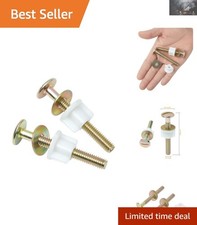 Universal Toilet Seat Fastener Kit with Metal Washers Plastic Nuts - 2Pcs