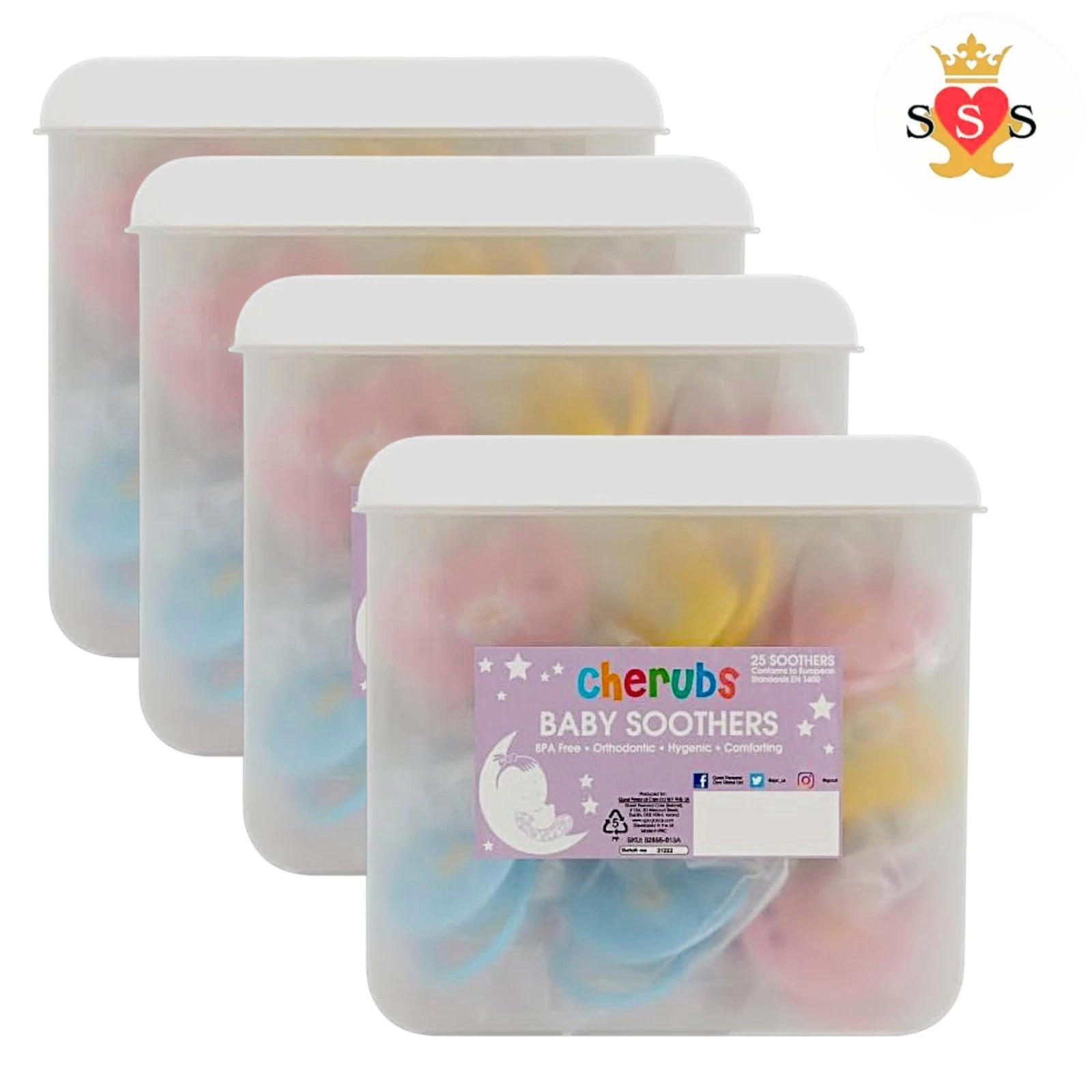 Pretty Cherubs 25 Baby Soothers (Pack of 25 x 25s)
Opens in a new window or tab