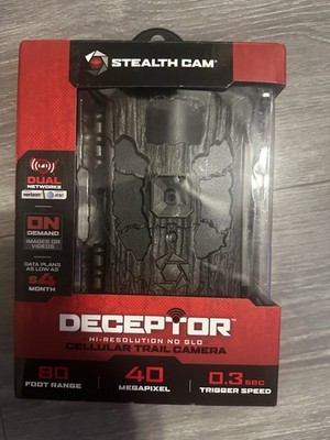 Stealth Cam Deceptor Cellular Trail Cam 40 MP 80 Ft Range No Glo Verizon & AT&T