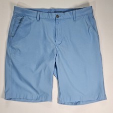 Greg Norman Collection Golf Shorts Mens Size 36 Light Blue Play Dry Technology