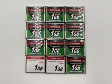 Lot of 12 Transcend 1GB CompactFlash Card CF CF200i Industrial Grade 200x 200i