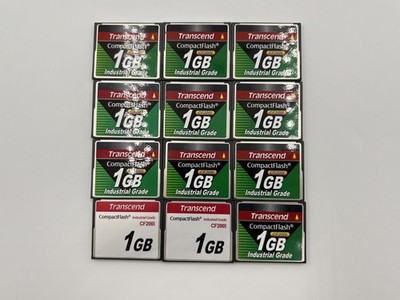 Lot of 12 Transcend 1GB CompactFlash Card CF CF200i Industrial Grade 200x 200i