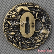 High Quality Lion Tsuba Hand Guard For Japanese Katana Samurai Sword Maintenance