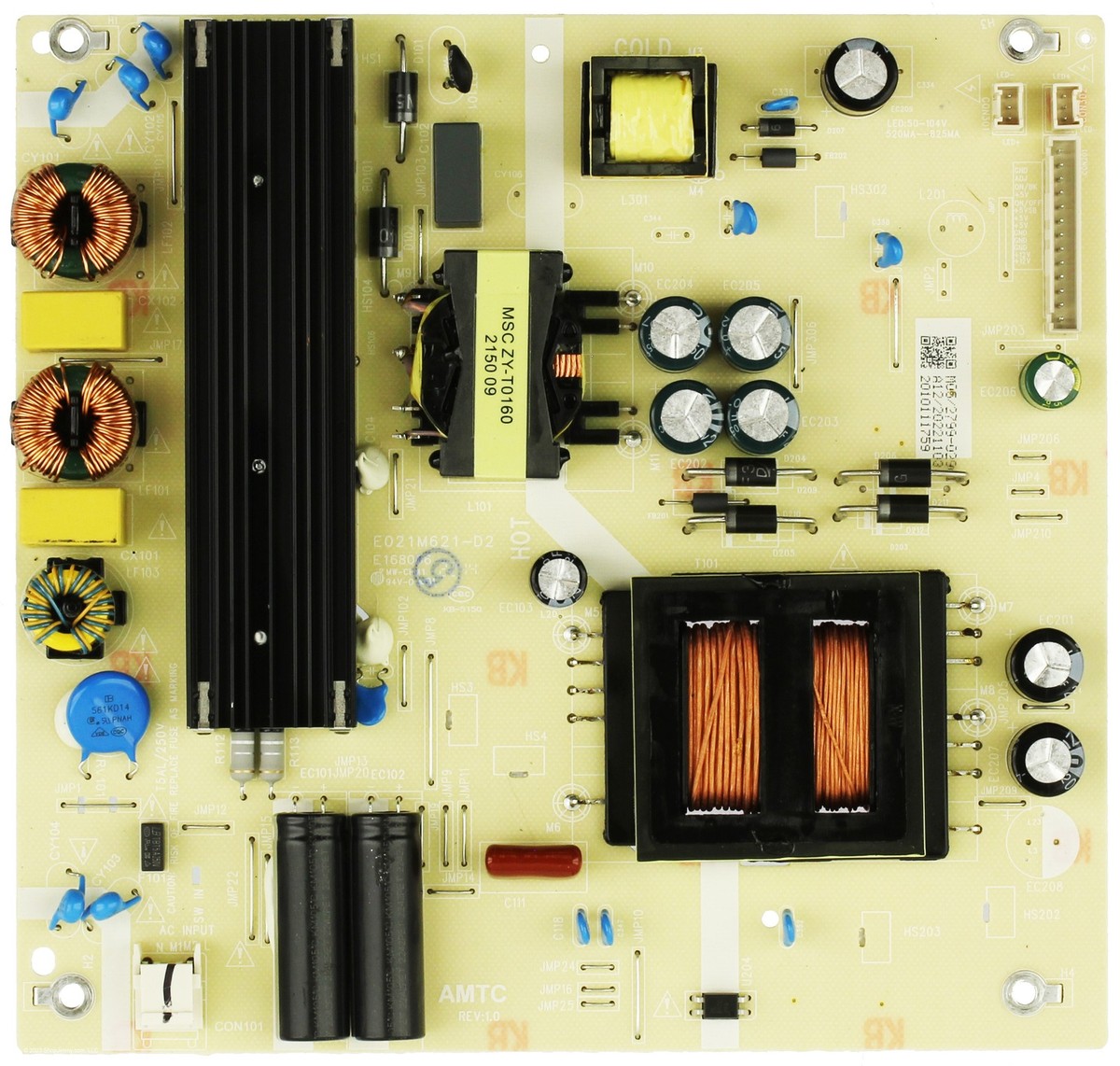 Onn 100012587 Vizio V4K65M-0810 Power Supply 514C6507M05 (E021M621