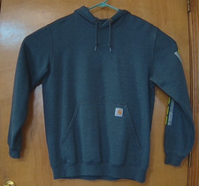 Carhartt Men's M Midweight Signature Sleeve Logo Sweatshirt Hooded Loose Fit