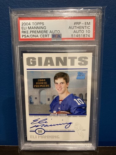 Eli Manning #RP-EM 2004 Topps Rookie Premiere Autograph card