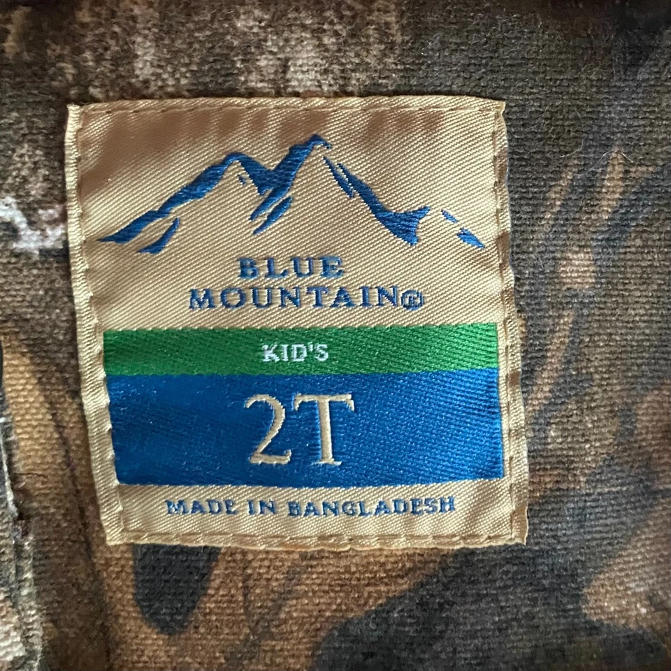 Blue Mountain Realtree Bib Kids 2T Camo Breakup Hunting Overalls Outdoors - Image 3 of 4