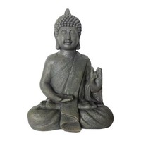 Buddha Figur Steinskulptur Thai Deko Wellness-Deko Feng Shui Figur Gartendeko