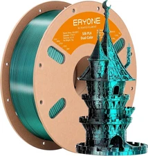 ERYONE Silk Dual Color PLA Filament 3D Printer 1.75mm +/- 0.03mm, Bicolor Filame