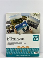 Pen Gear White Glossy Inkjet Photo Paper, 8.5" x 11", 8.5MIL, 50 Sheets